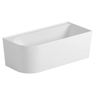 Hjørnebadekar <strong>Nevora</strong>  Hvit Blank 170 cm Høyre med Hyllekant & Hvit Click-Clack Bunnventil
