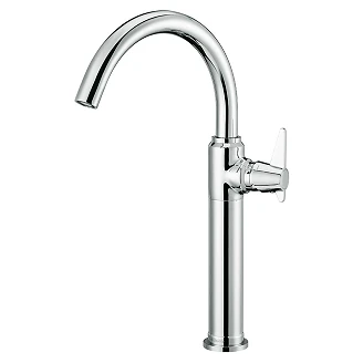 Servantbatteri med Ett Håndtak <strong>Temisto</strong>  Krom Blank 37.3 cm