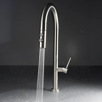 Kjøkkenarmatur med Uttrekkbar Spray Tut <strong>Olfato</strong>  Børstet Stål Matt