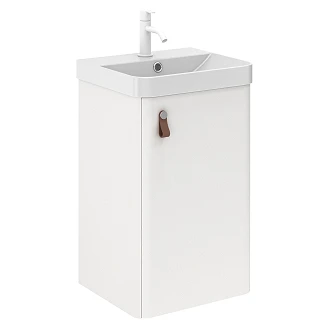 Servantskap <strong>Miniq</strong>  Hvit Blank 40x35 cm med Servant Hvit Blank