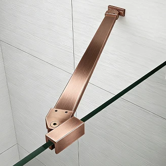Dusjvegg Otti Bronse Matt 8 mm 70x210 cm Matt Glass
