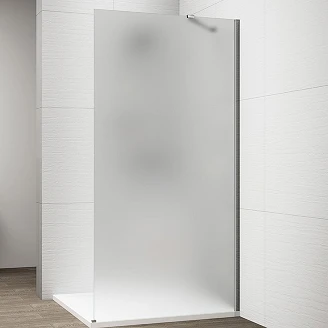 Dusjvegg <strong>Otti</strong>  Krom Blank 8 mm 110x210 cm Matt Glass