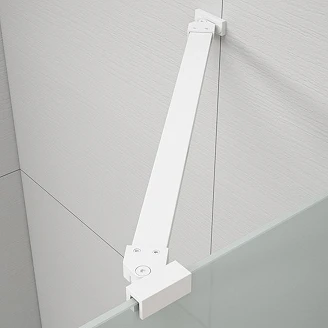 Dusjvegg Otti Hvit Matt 8 mm 110x210 cm Matt Glass