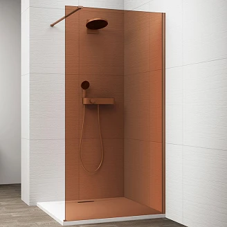 Dusjvegg <strong>Otti</strong>  Bronse Matt 8 mm 70x210 cm Bronseglass