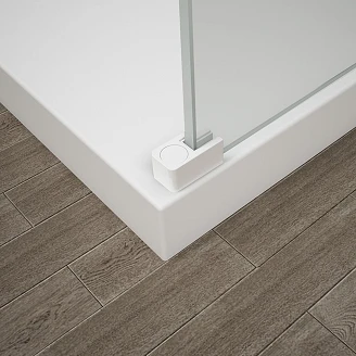 Dusjvegg Otti Hvit Matt 8 mm 100x210 cm Bronseglass