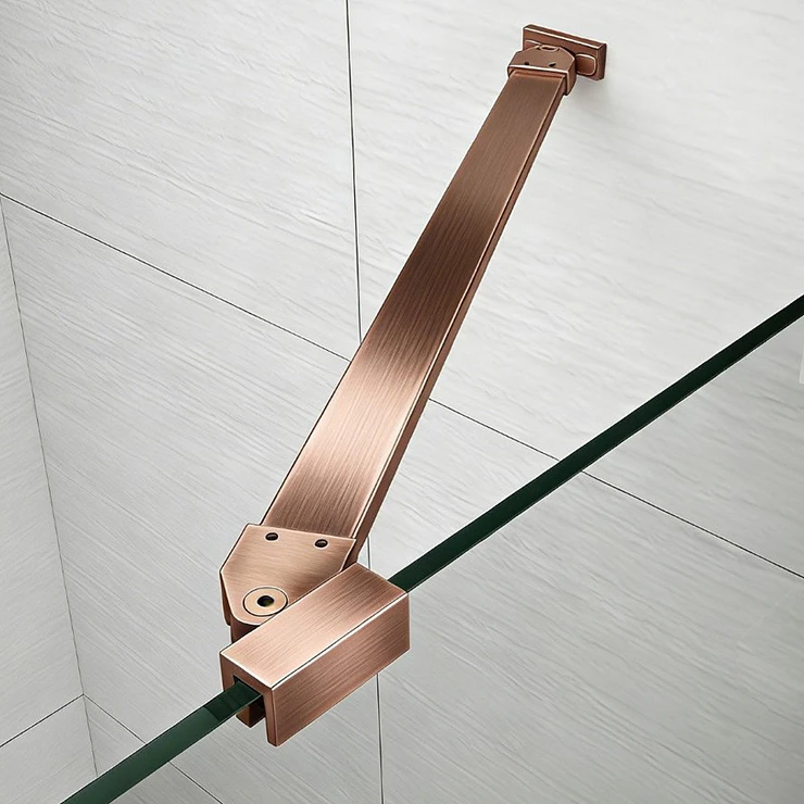 Dusjvegg Otti Bronse Matt 8 mm 100x210 cm Bronseglass