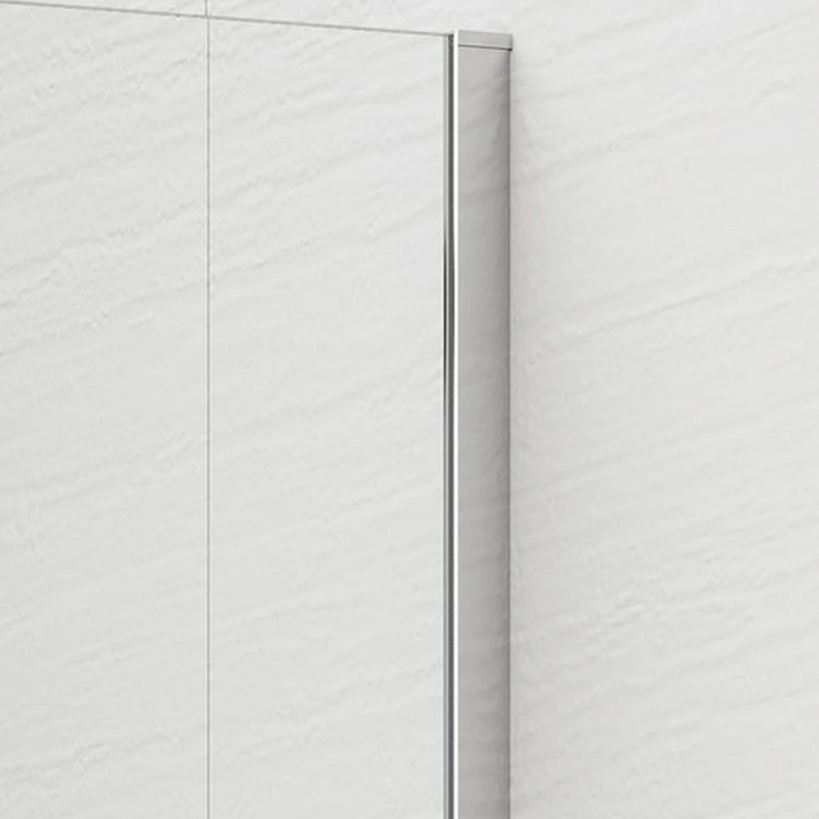 Dusjvegg Otti Krom Blank 8 mm 110x210 cm Bronseglass