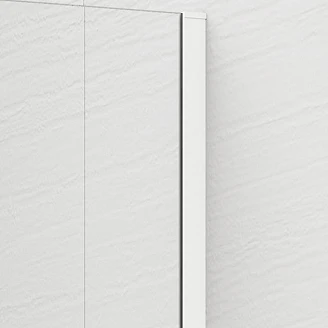 Dusjvegg Otti Hvit Matt 8 mm 120x210 cm Bronseglass
