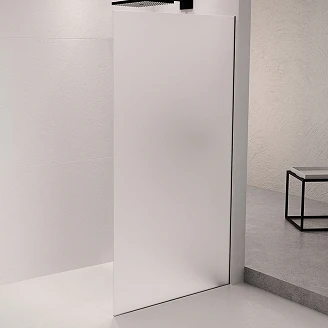 Dusjvegg <strong>Nami</strong>  Svart Matt 8 mm 100x210 cm Matt Glass