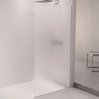 Dusjvegg <strong>Nami</strong>  Krom Blank 8 mm 70x210 cm Matt Glass