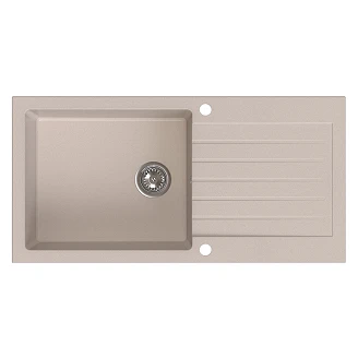 Granitt Kjøkkenvask <strong>Stonevale</strong>  Beige Matt 100x50 cm med Vannlås
