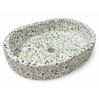 Terrazzo Servant <strong>Ardo</strong>  Oval Grønn Matt 49x36 cm
