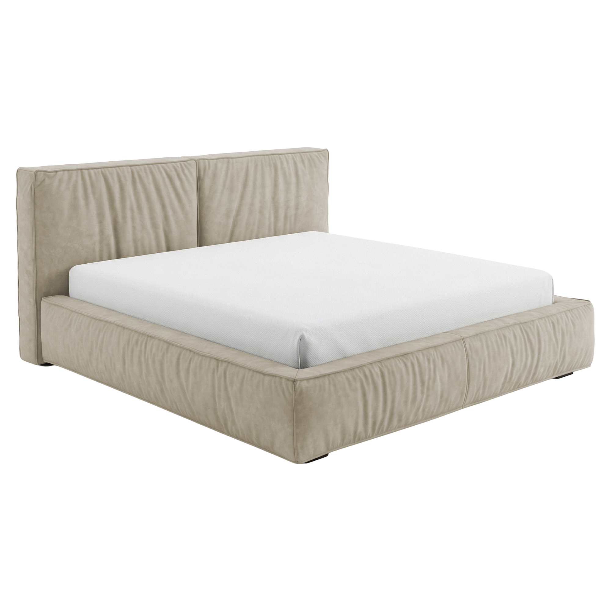 Sengeramme Belvaro Beige uten Oppbevaring 160x200 cm