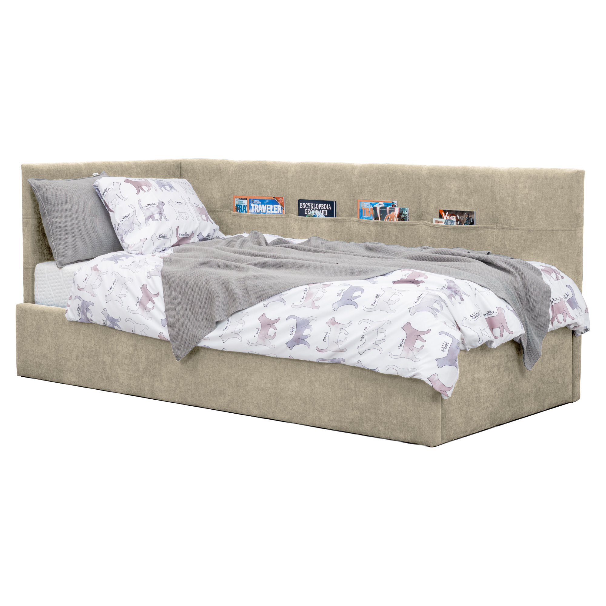 Sengeramme Belon Beige med Oppbevaring 120x200 cm