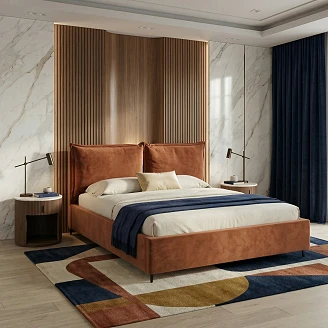 Sengeramme <strong>Clarmont</strong>  Rustbrun uten Oppbevaring 140x200 cm