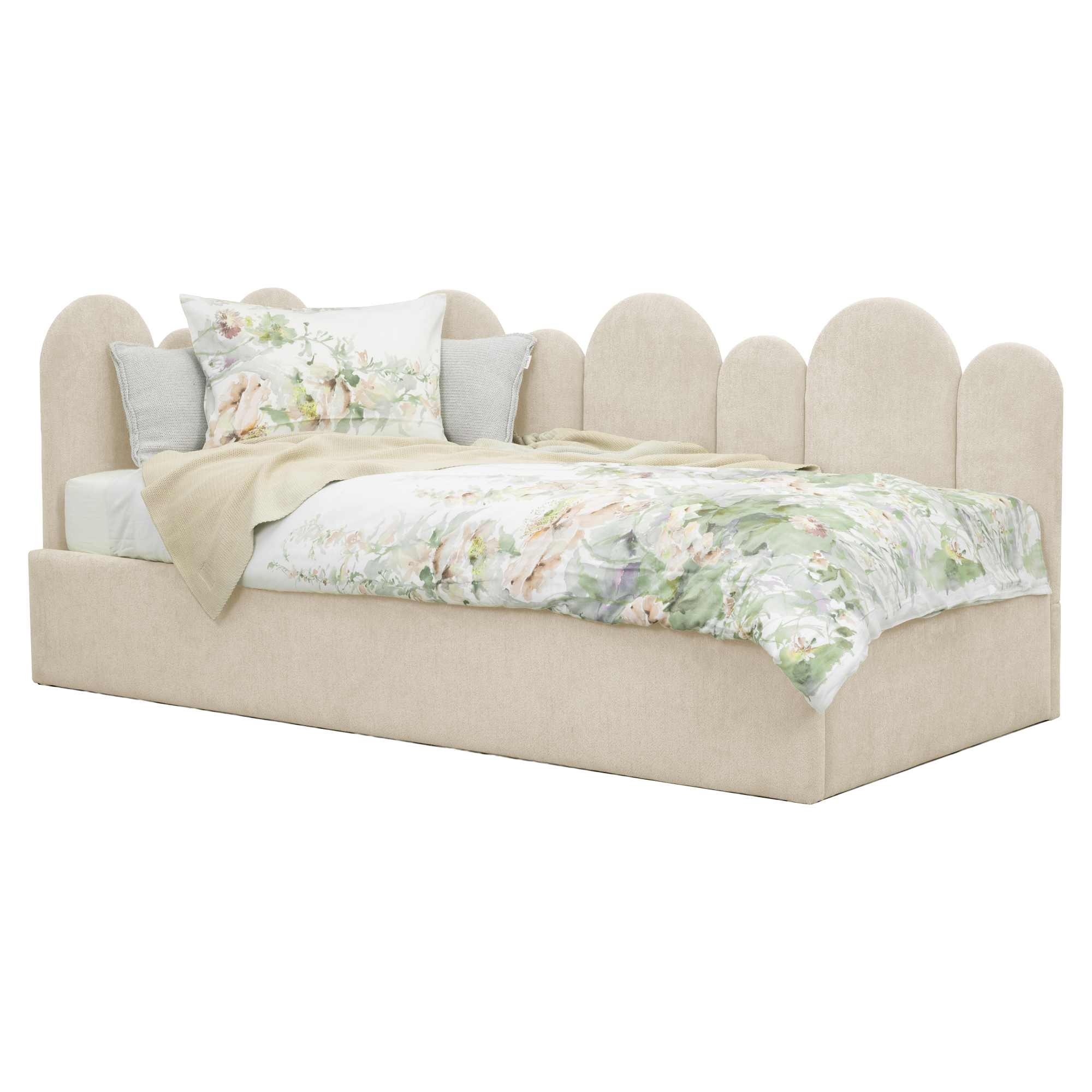 Sengeramme Florio Hvit med Oppbevaring 90x200 cm