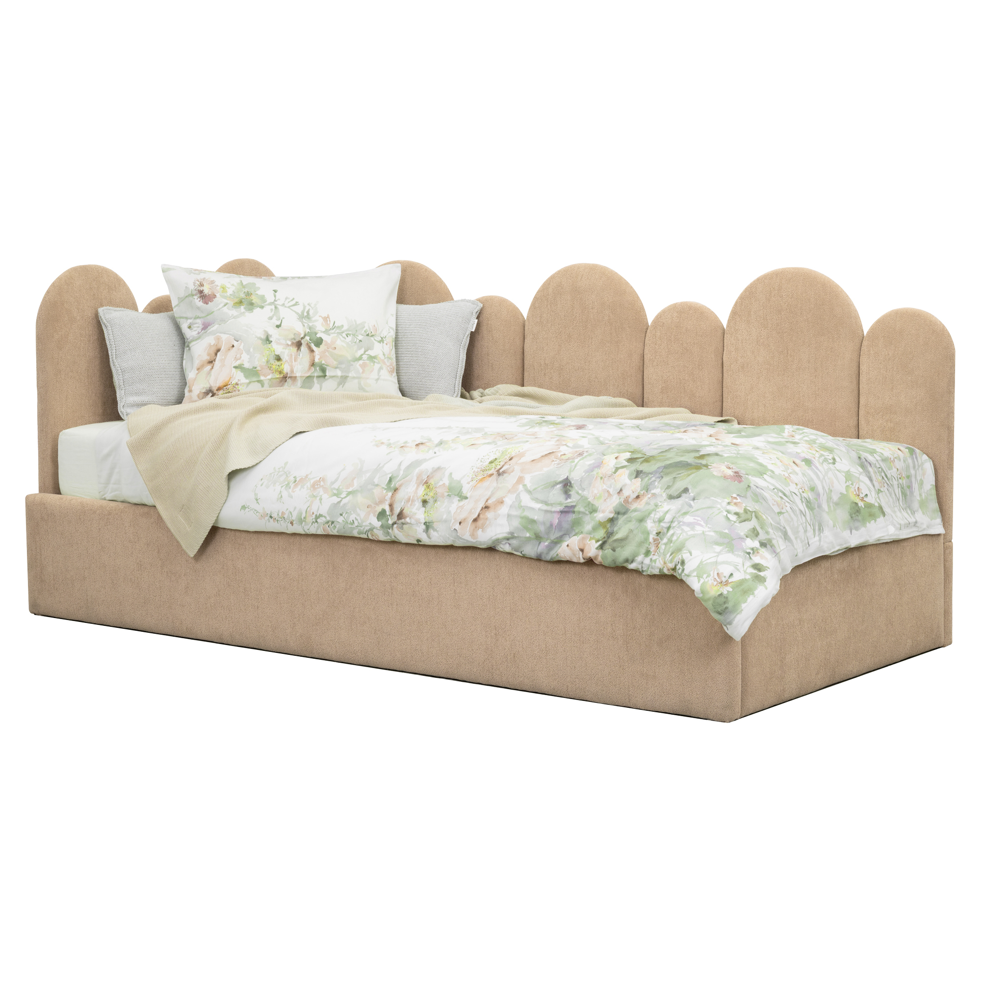 Sengeramme Florio Beige med Oppbevaring 90x200 cm