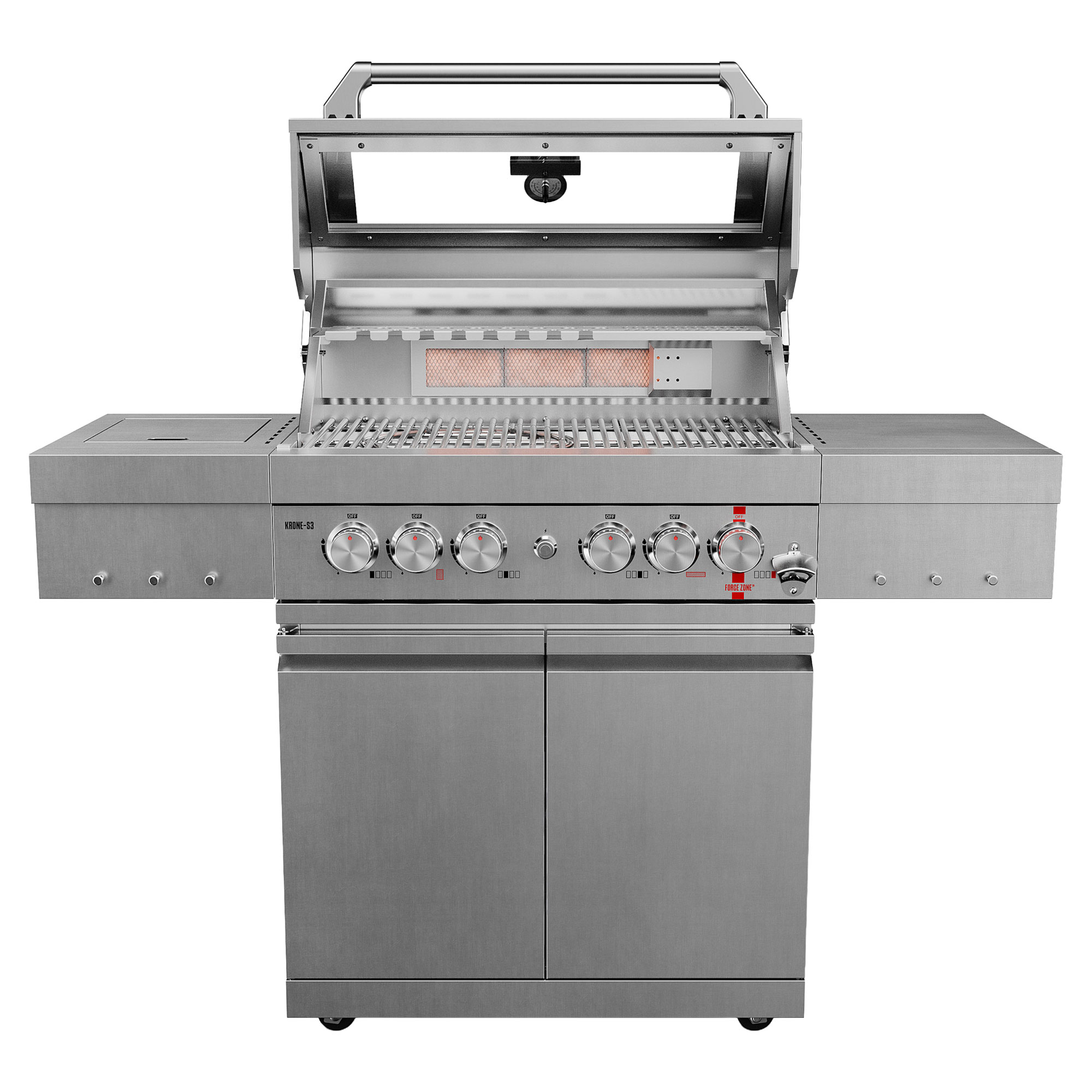 Köler Gassgrill Krone S3 Sølvgrå 147x147x120 cm