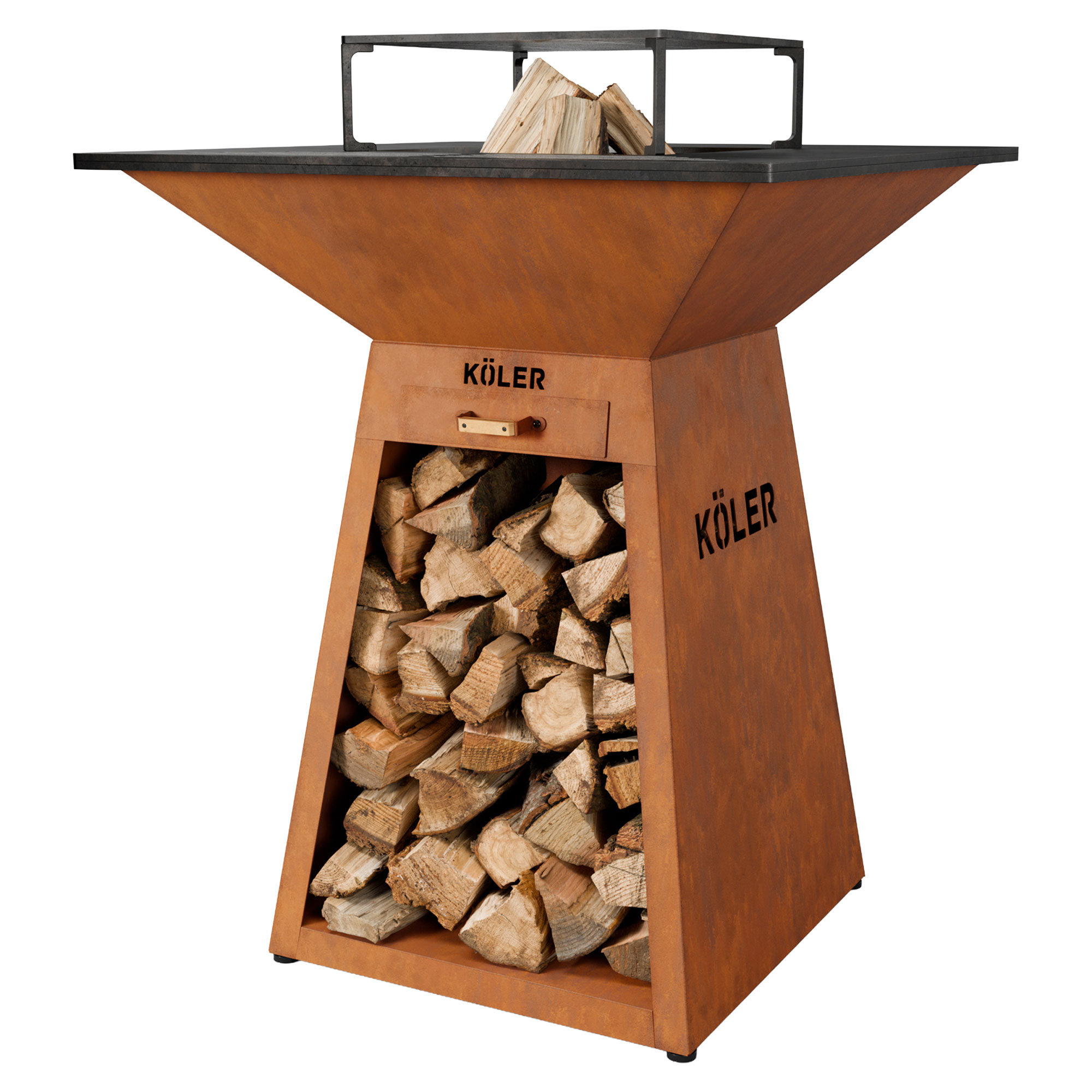 Köler Ildsted Herd X4 Corten 56x54x109 cm