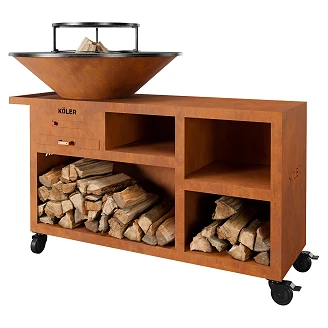 Köler Ildsted <strong>Herd</strong>  X5 Corten 50x142x127 cm
