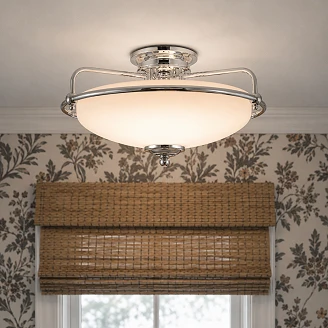 Quoizel Taklampe <strong>Griffin</strong>  Krom Ø 42 cm