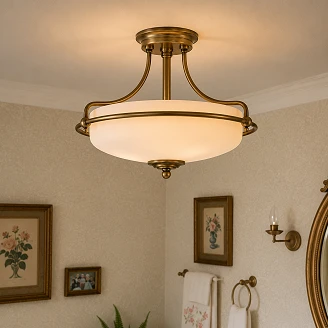 Quoizel Taklampe med Avstand <strong>Griffin</strong>  Gull Ø 42 cm