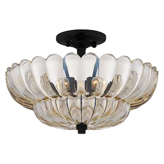 Quoizel Taklampe <strong>Whitecap</strong>  Rav, Brun Ø 40 cm