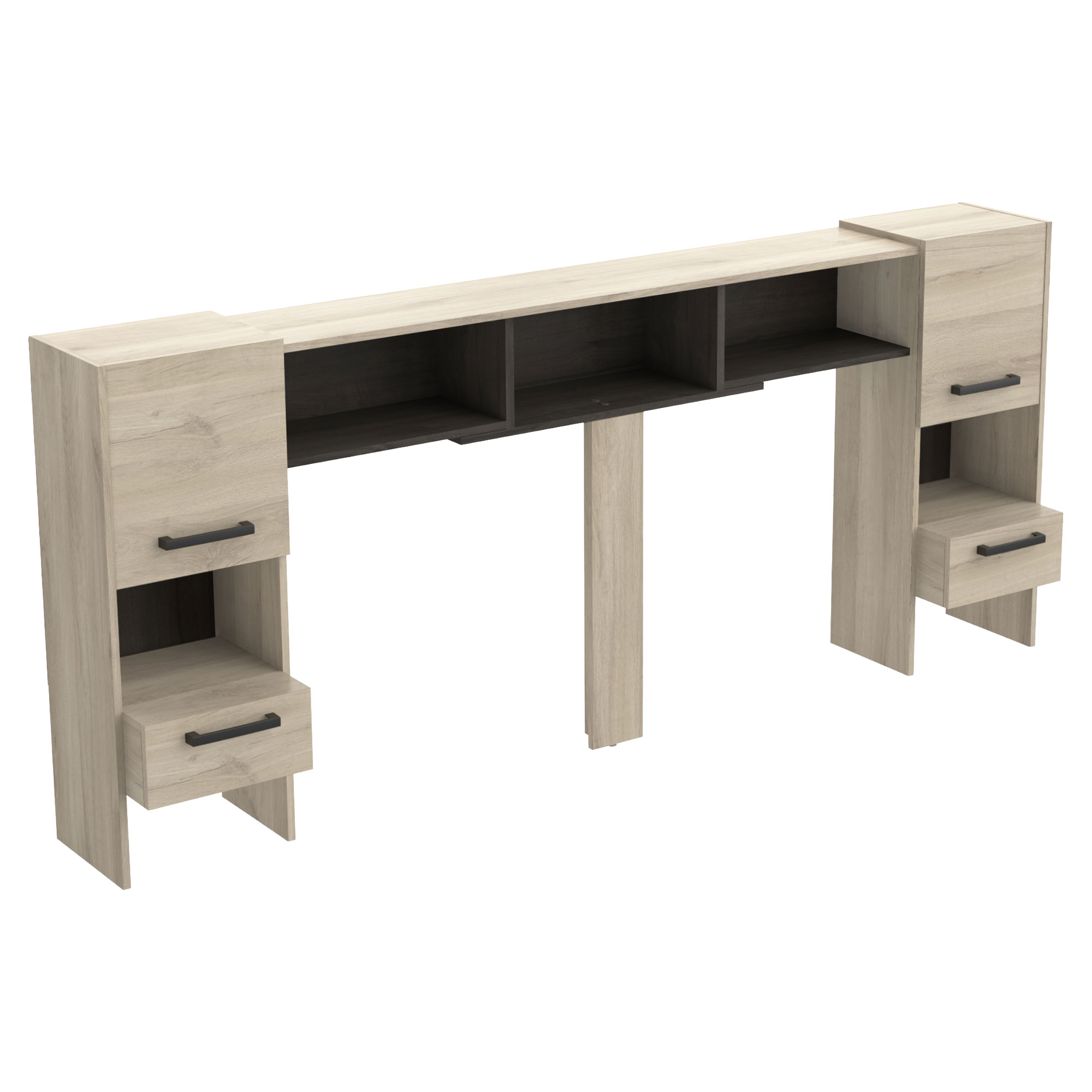 Sengegavl Welton Hvit, Kronberg Eik 240x36 cm
