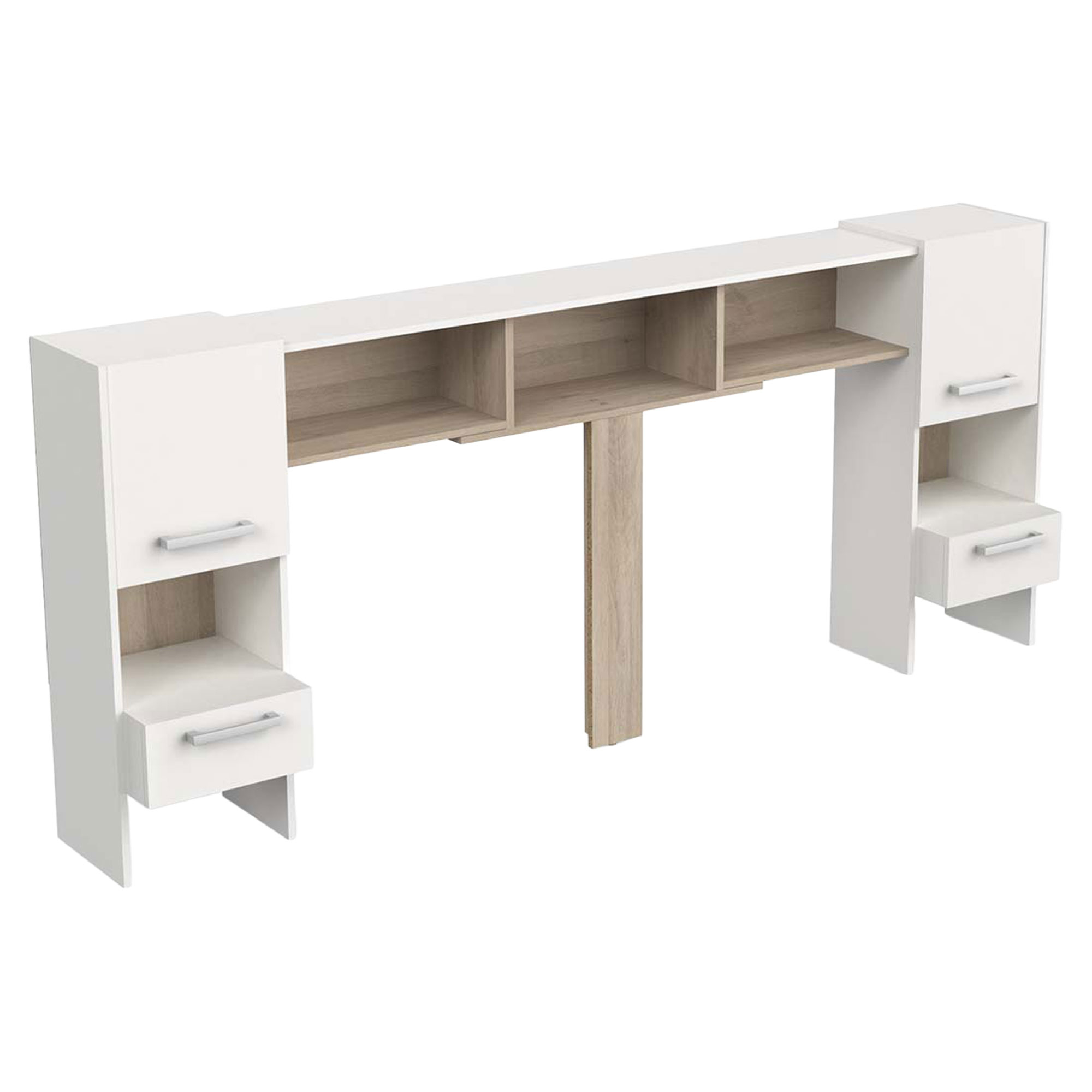 Sengegavl Welton Hvit, Kronberg Eik 240x36 cm