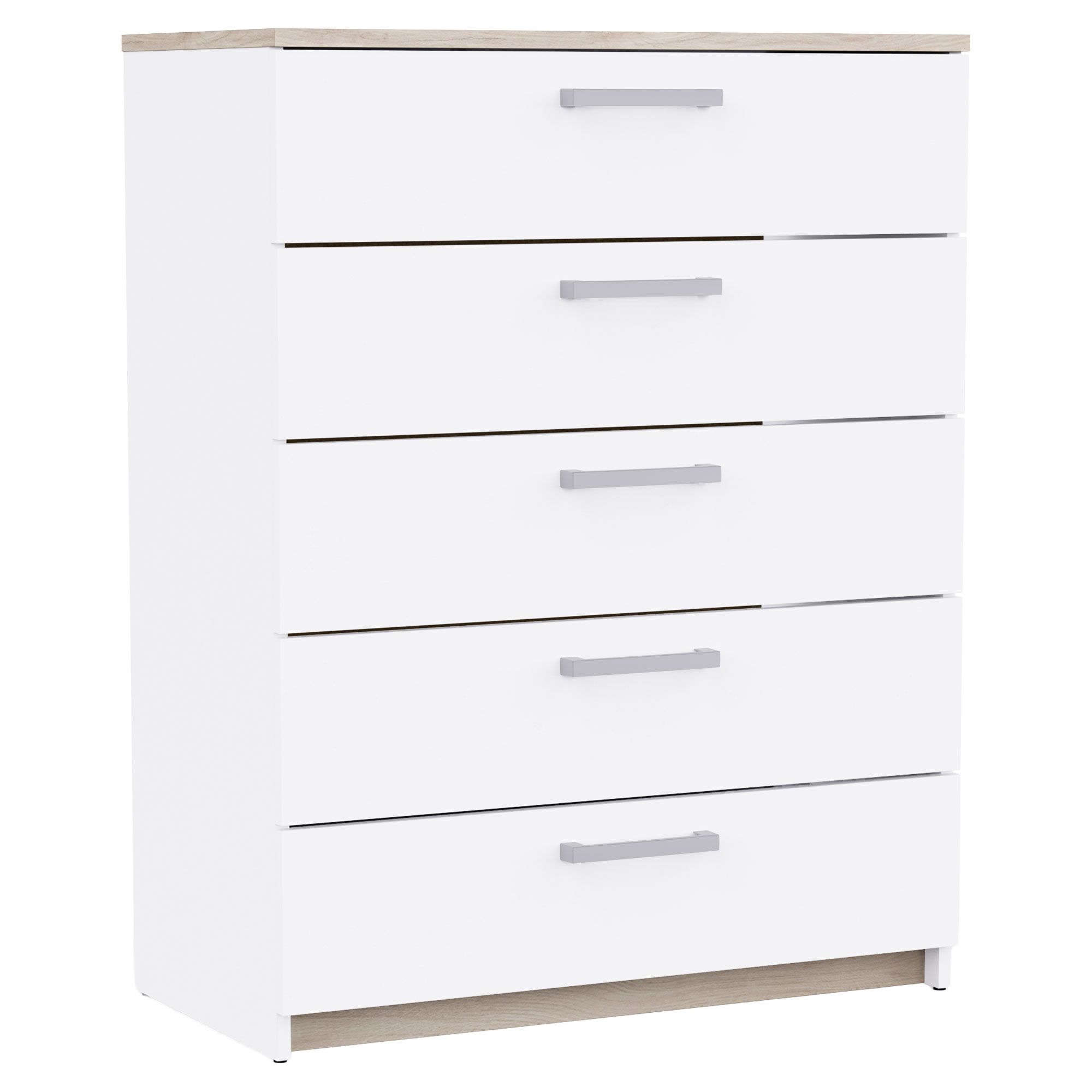 Kommode Welton Hvit, Kronberg Eik 80x41 cm