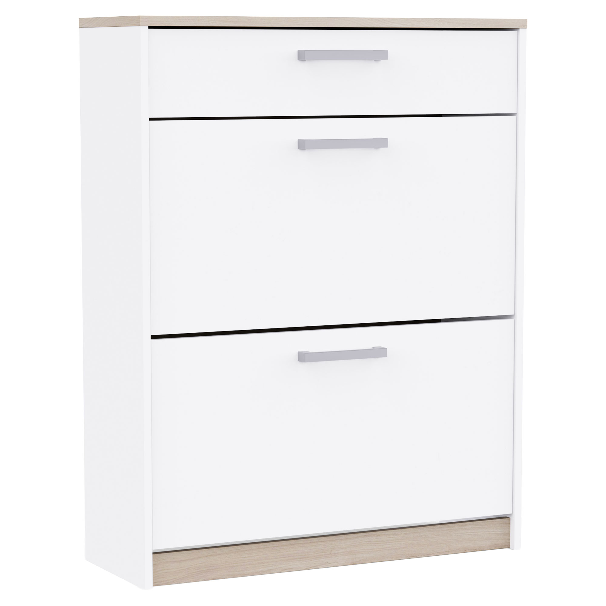 Skohylle Welton Hvit, Kronberg Eik 80x29 cm