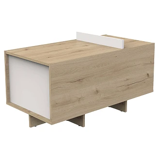 Sofabord Levio Hvit, Royal Eik 91x48 cm