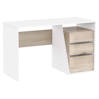 Skrivebord <strong>Haldor</strong>  Lyst Tre, 3 Skuffer 127x55 cm