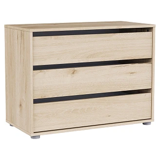 Kommode Bloxen Royal Eik, 3 Skuffer 80x40 cm
