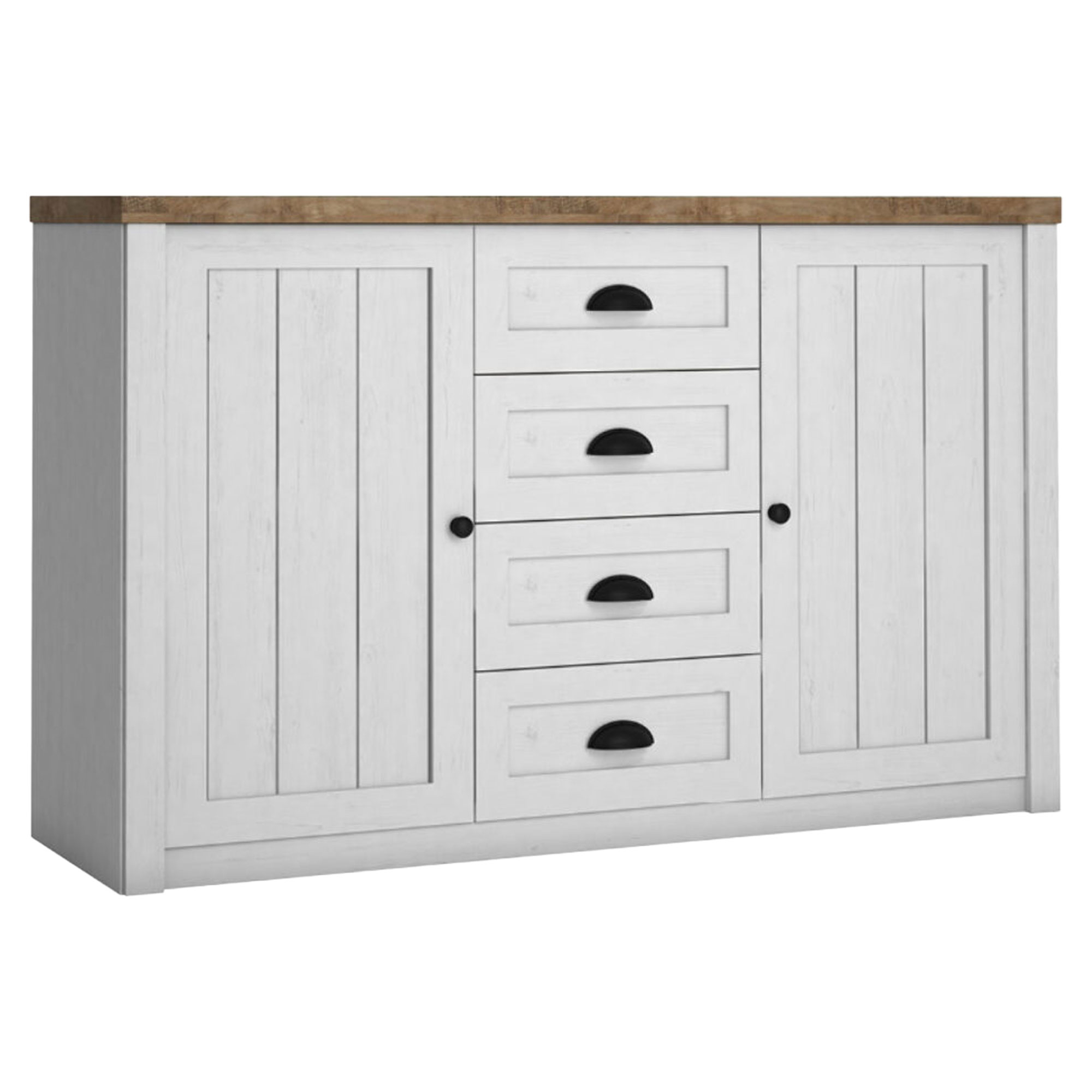 Skjenk Florda Andersen Furu 4 Skuffer & 2 Dører 43x130 cm