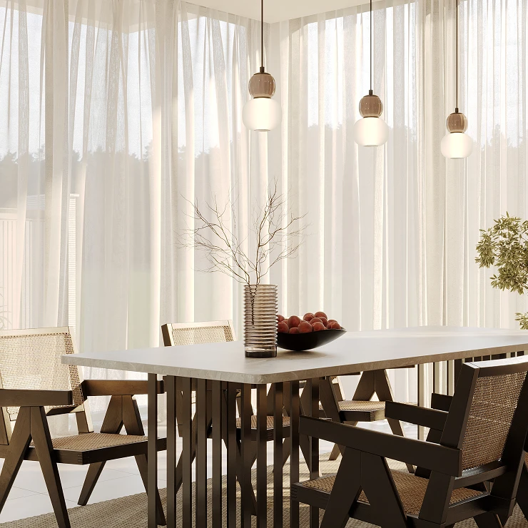 Hengende lampe Sveg Svart, Beige