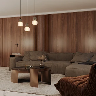 Hengende lampe Sveg Svart, Mørkegrå