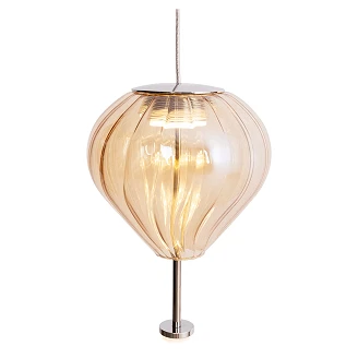 Hengende lampe <strong>Oaxen</strong>  Duo Hvit, Ravfarget glass