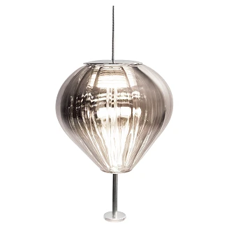 Hengende lampe <strong>Oaxen</strong>  Duo Hvit, Røyket glass