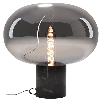 Bordlampe <strong>Vrena</strong>  Hvit Marmor, Røyket glass