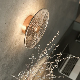 Vegglampe <strong>Positano</strong>  Transparent, Gull