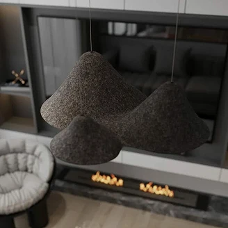 Hengende lampe <strong>Graphite</strong>  Tre Svart, Grå