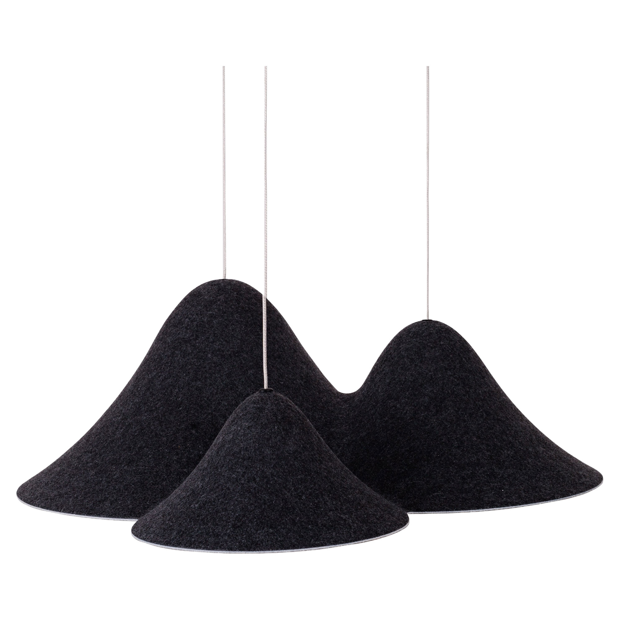 Hengende lampe Graphite Tre Svart, Grå