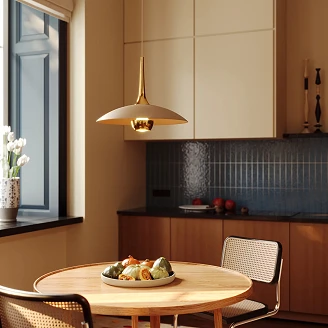 Hengende lampe <strong>Rimbo</strong>  Beige, Gull