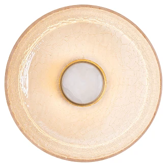 Vegglampe <strong>Junsele</strong>  Messing, Ravfarget glass Ø35 cm
