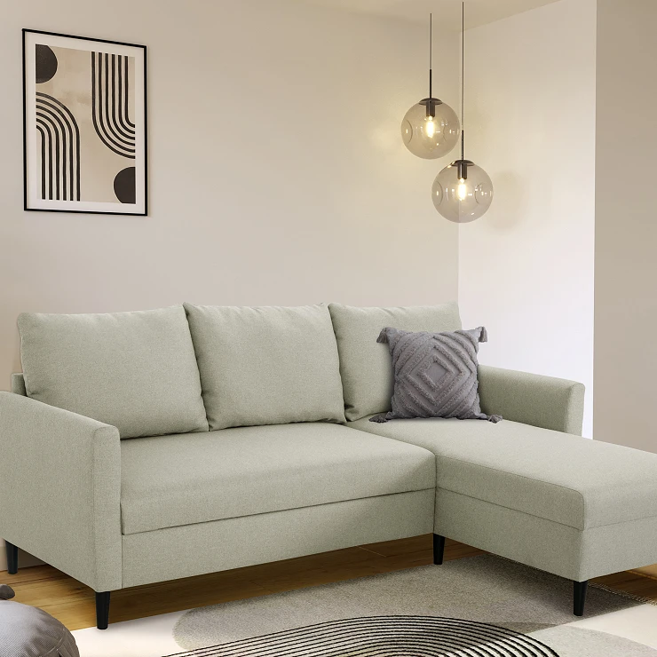 Hjørnesofa Vindre Malmö Beige med Vendbar 192 cm