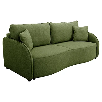 Sovesofa <strong>Lundra</strong>  Style Olivengrønn med Oppbevaring 215 cm