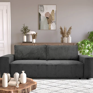 Sovesofa <strong>Velmi</strong>  Lincoln Antrasitt med Oppbevaring 239 cm