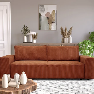 Sovesofa <strong>Velmi</strong>  Lincoln Terrakotta med Oppbevaring 239 cm