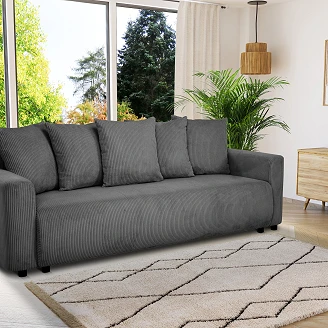 Sovesofa <strong>Brelva</strong>  Lincoln Antrasitt med Oppbevaring 228 cm